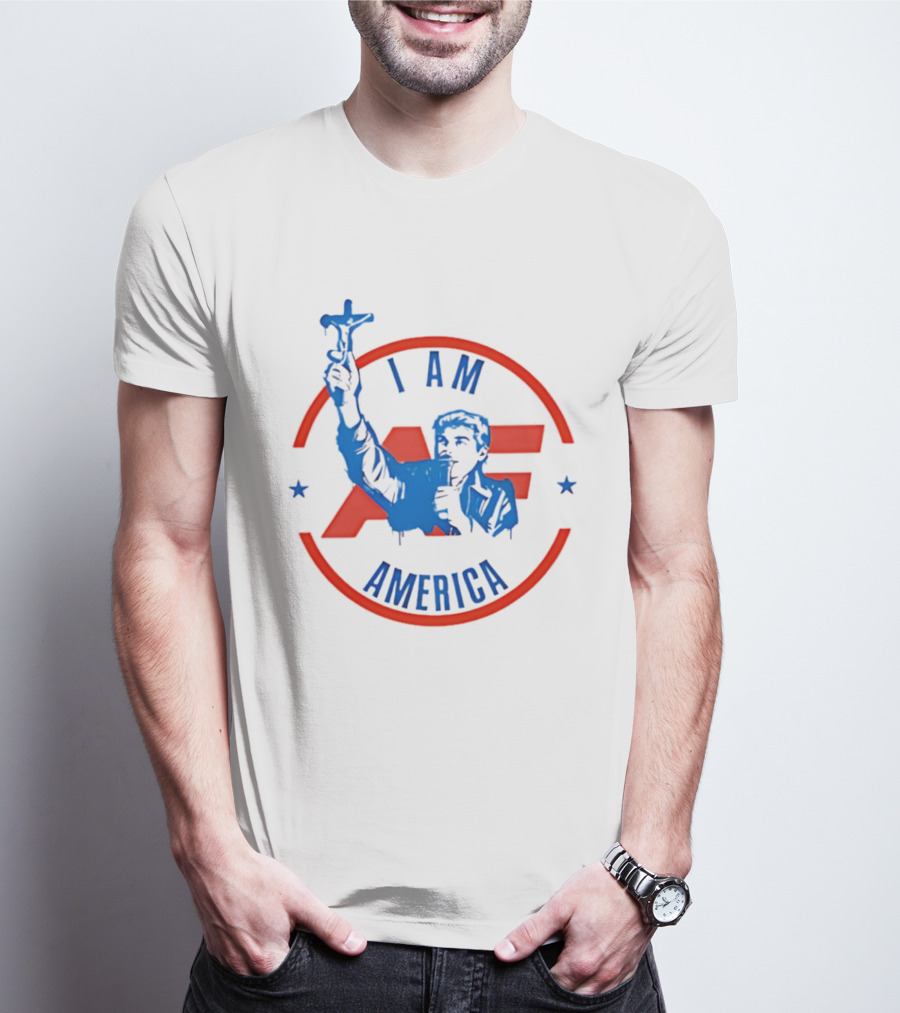 I AM America First Crucifix AF T-Shirt