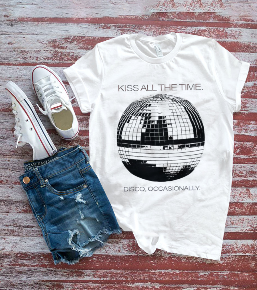 Kiss All The Time Disco Occasionally Disco Ball T-Shirt
