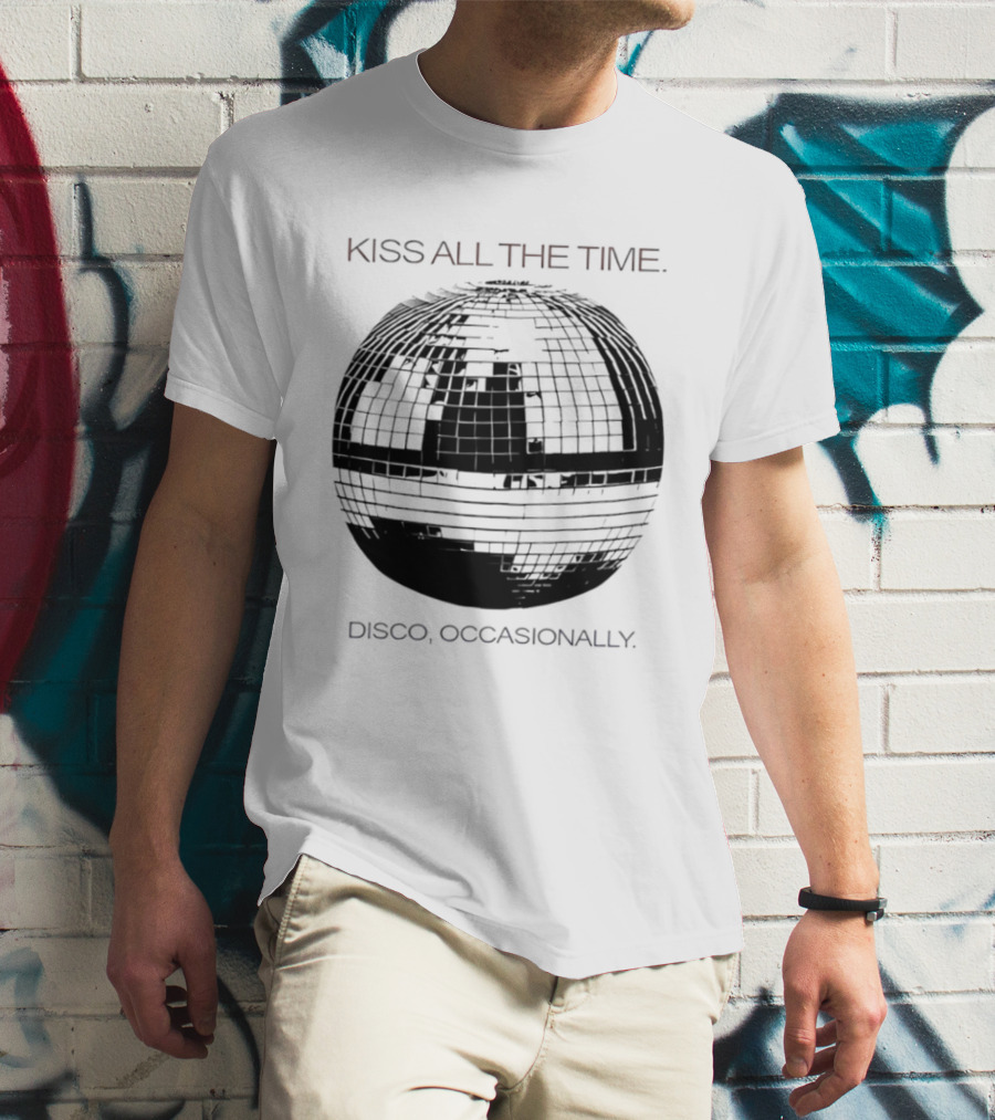 Kiss All The Time Disco Occasionally Disco Ball T-Shirt