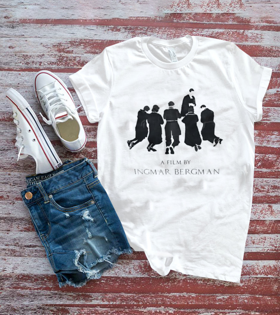 Kneeling Men A Film By Ingmar Bergman Silhouette Scene T-Shirt