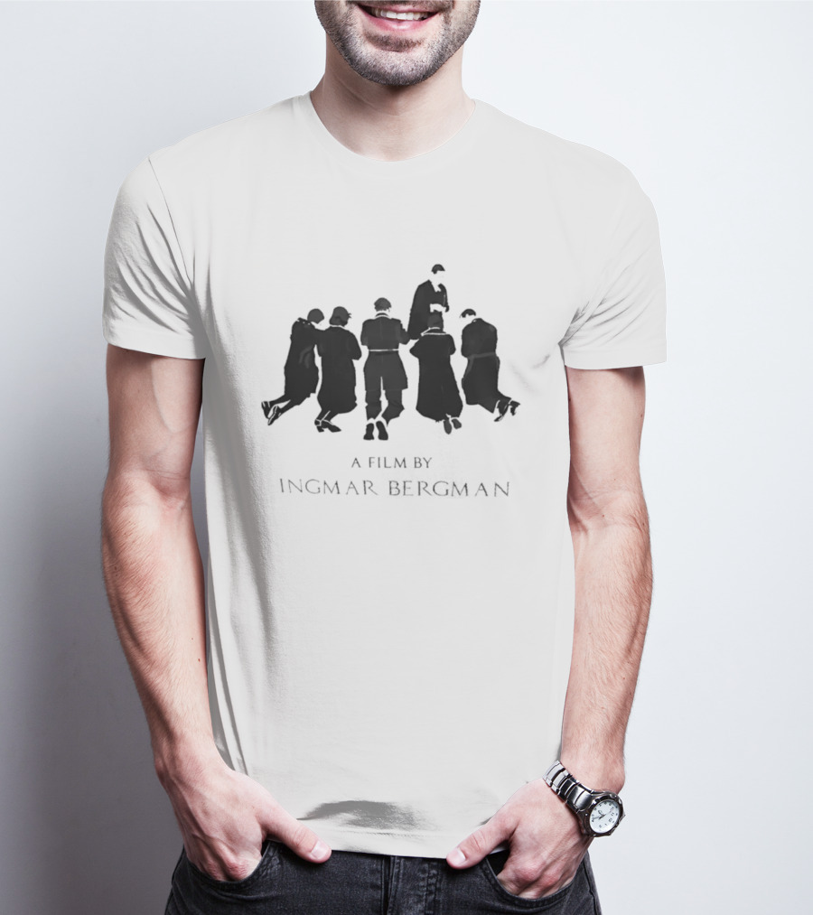 Kneeling Men A Film By Ingmar Bergman Silhouette Scene T-Shirt