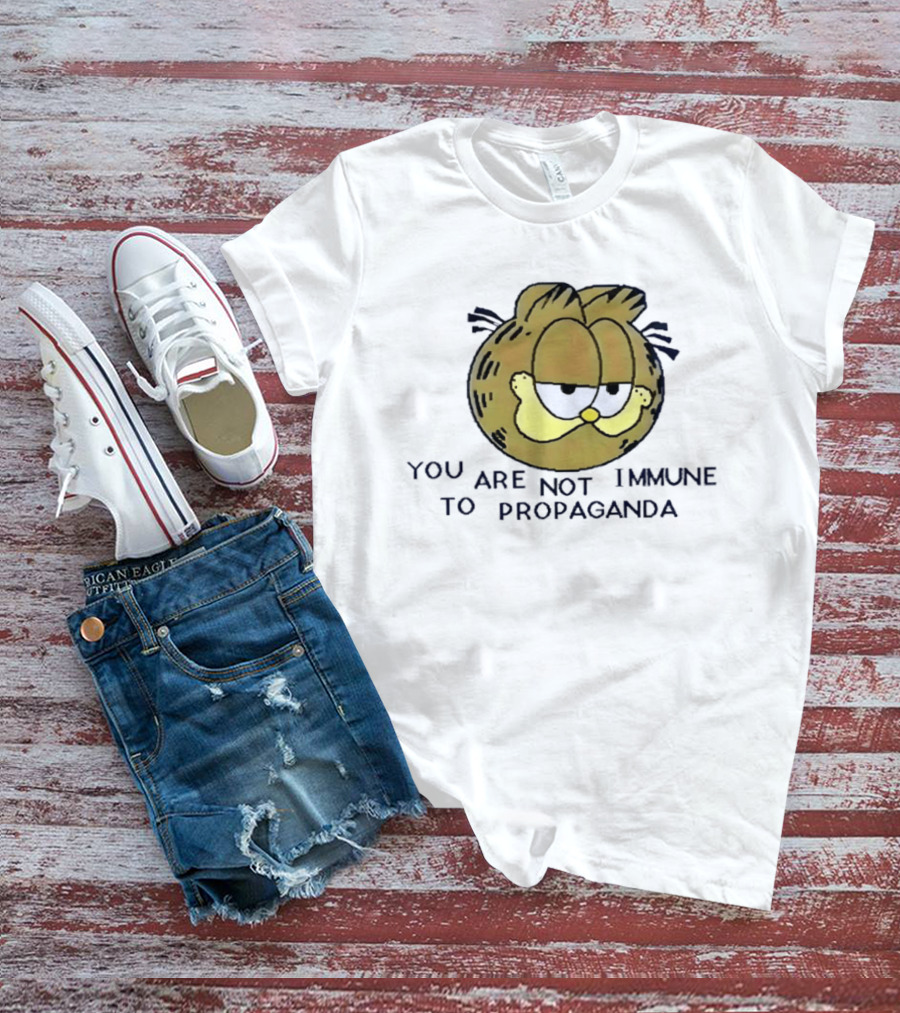 You Are Not Immune To Propaganda Big Orange Cat T-Shirt
