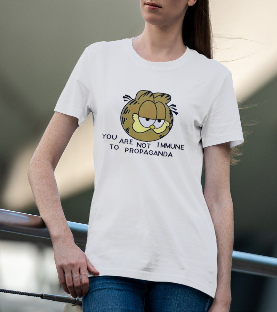 You Are Not Immune To Propaganda Big Orange Cat T-Shirt