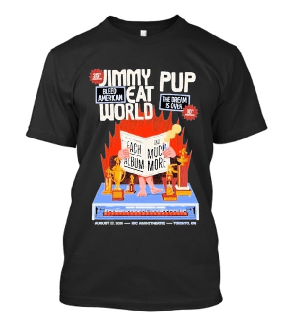 Jimmy Eat World Pup Bleed American The Dream Is Over Performing Each Album And Much More 25 Toronto T-Shirt