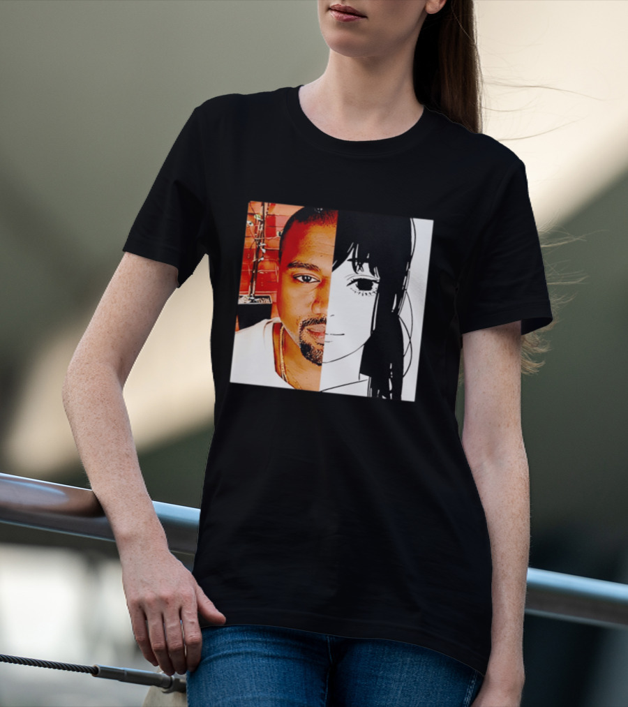 Chainsaw Man Asa Mitaka Kanye West YeAsa Split Face T-Shirt