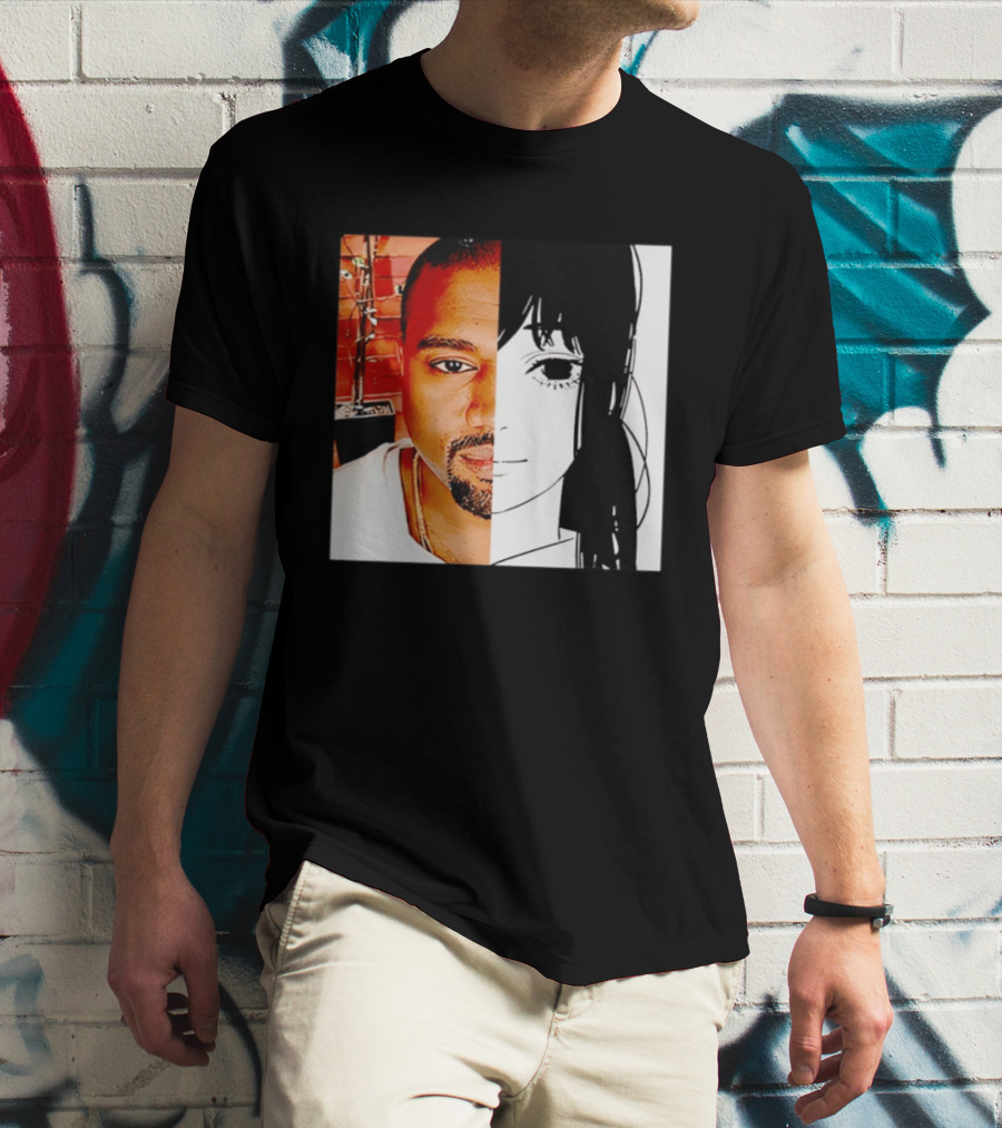 Chainsaw Man Asa Mitaka Kanye West YeAsa Split Face T-Shirt