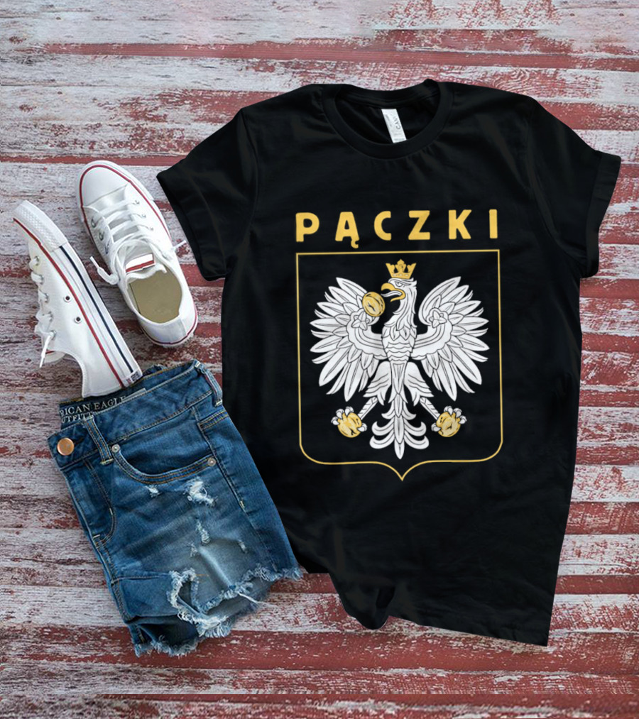 Pączki Polish Eagle Crest Screen Print T-Shirt