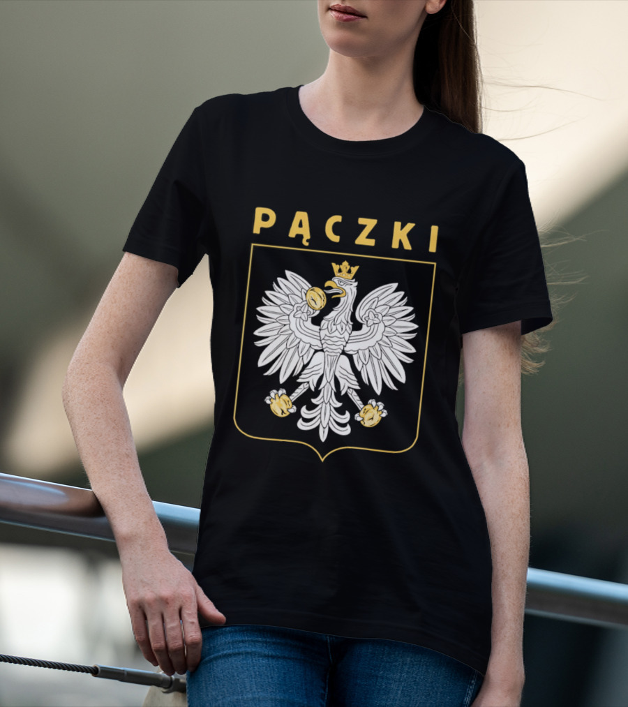 Pączki Polish Eagle Crest Screen Print T-Shirt
