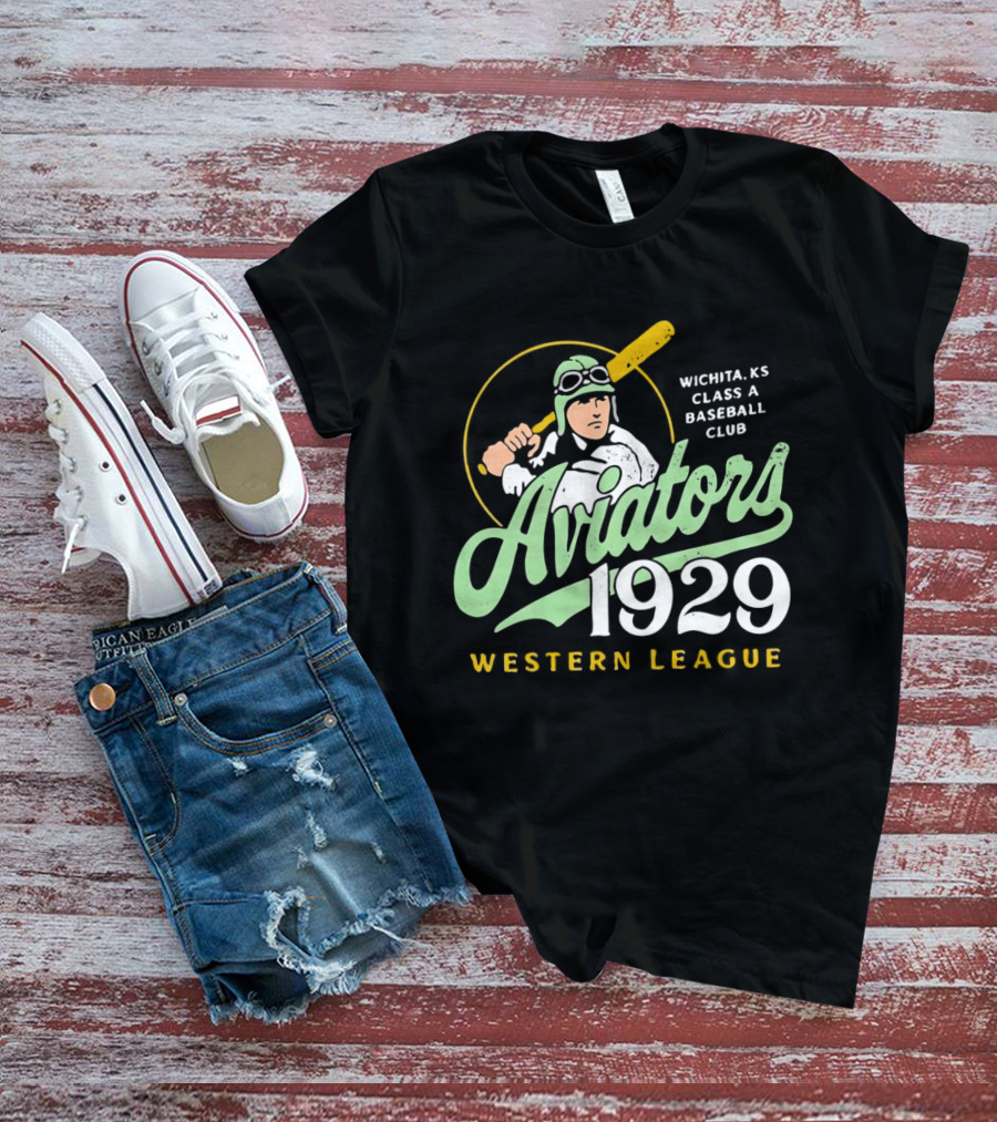 Wichita KS Aviators 1929 Western League Baseball Club T-Shirt