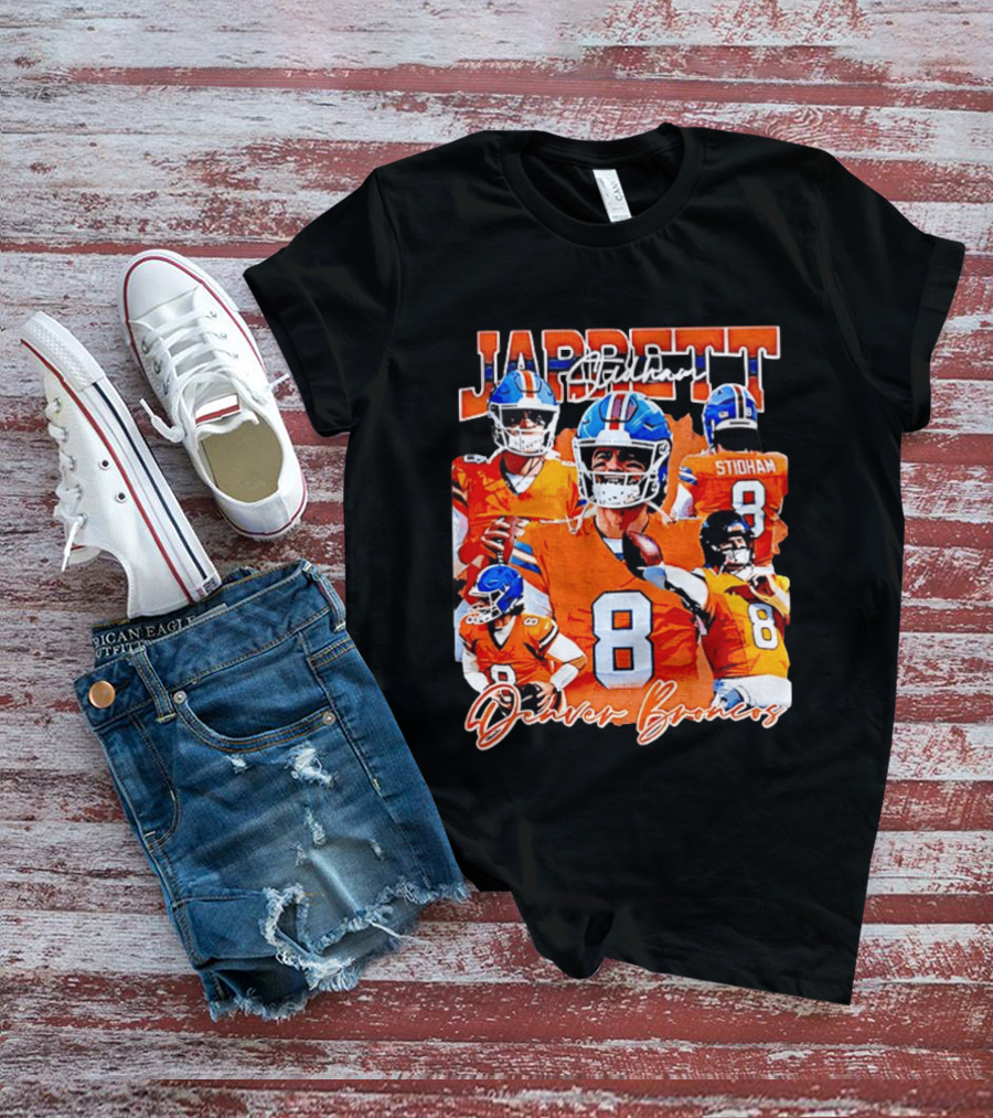 Jarrett Stidham Denver Broncos Football Number 8 Player Highlights T-Shirt