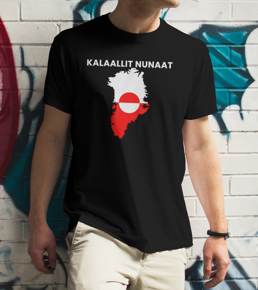 Kalaallit Nunaat Greenland Sovereignty National Flag Map T-Shirt