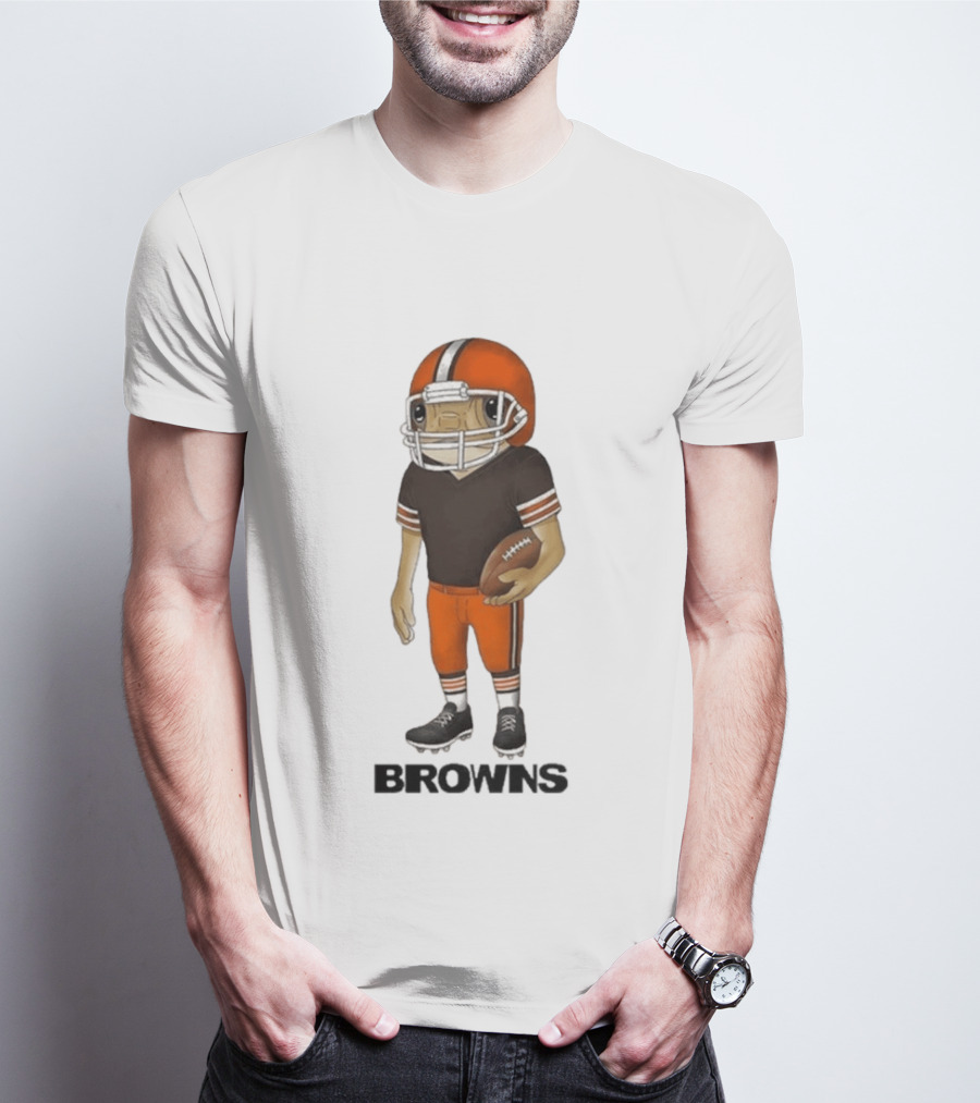 Bad Bunny Cleveland Browns Concho Helmet Mascot Browns T-Shirt