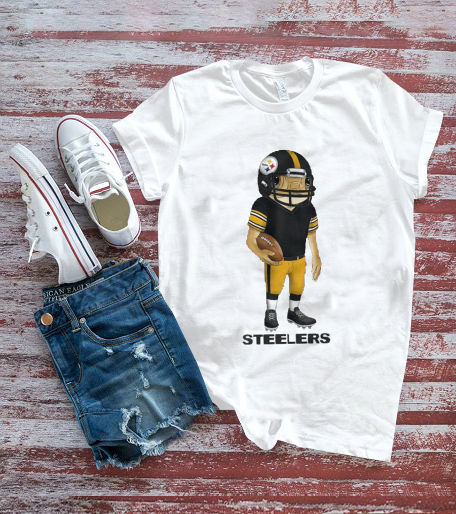 Pittsburgh Steelers Bad Bunny Style Football Player Helmet T-Shirt
