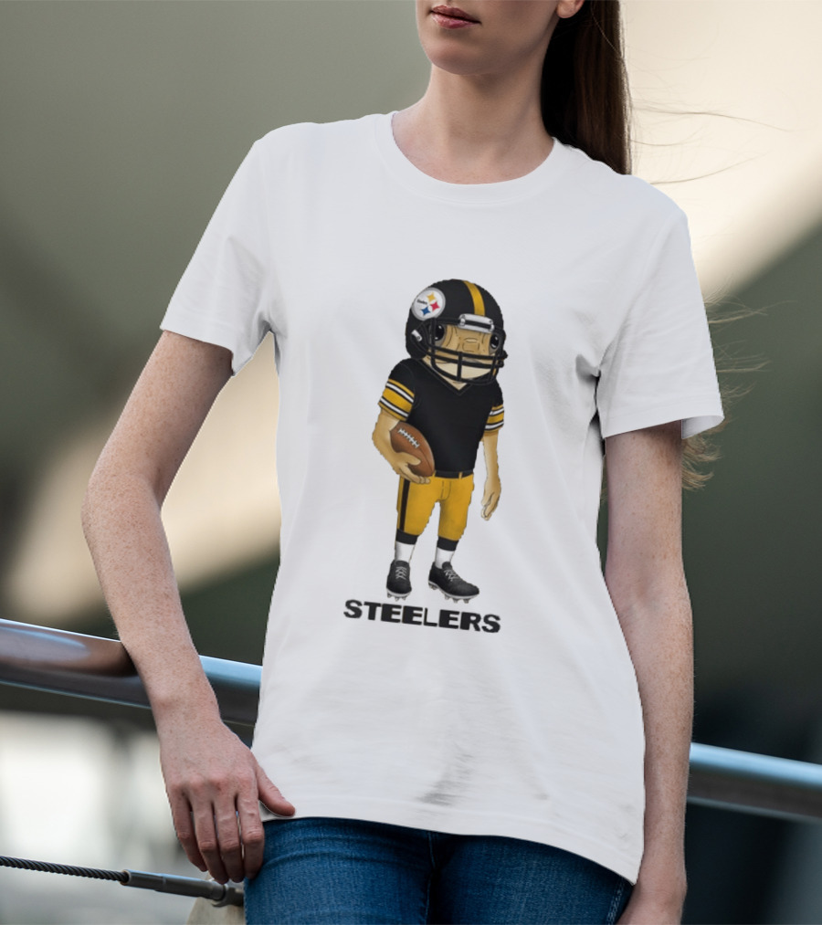 Pittsburgh Steelers Bad Bunny Style Football Player Helmet T-Shirt