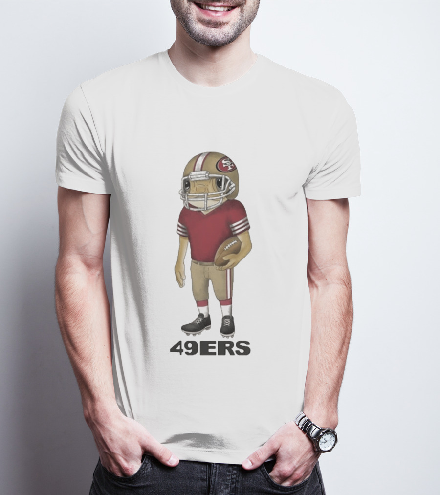 Bad Bunny San Francisco 49ers Football Helmet T-Shirt