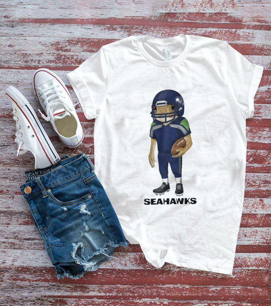 Bad Bunny Seattle Seahawks Concho Helmet Seahawks Football Player T-Shirt