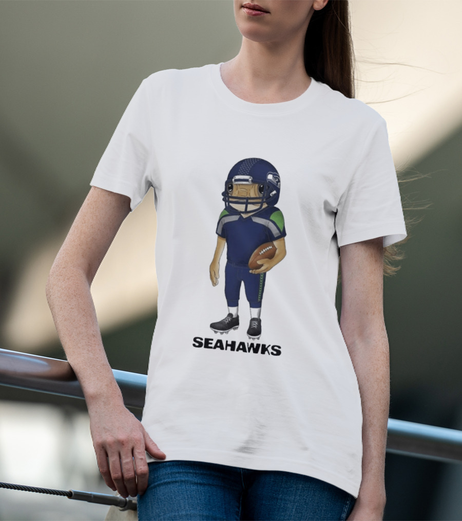 Bad Bunny Seattle Seahawks Concho Helmet Seahawks Football Player T-Shirt