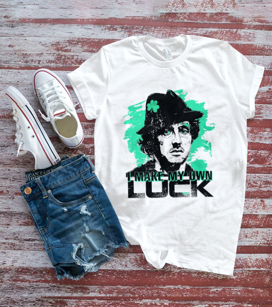 I Make My Own Luck Shamrock Hat Rocky T-Shirt