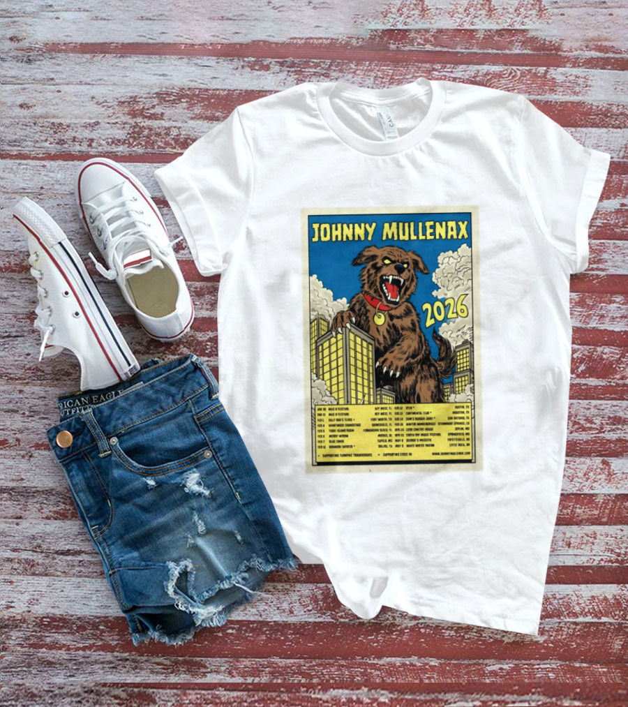 Johnny Mullenax 2026 Tour Monster Austin Key West Houston Jacksonville San Diego Savannah Springfield Sutton T-Shirt