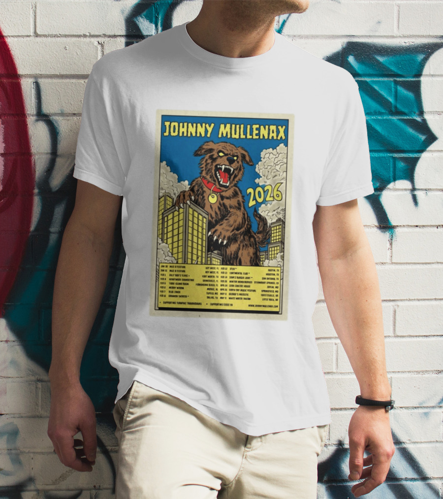 Johnny Mullenax 2026 Tour Monster Austin Key West Houston Jacksonville San Diego Savannah Springfield Sutton T-Shirt