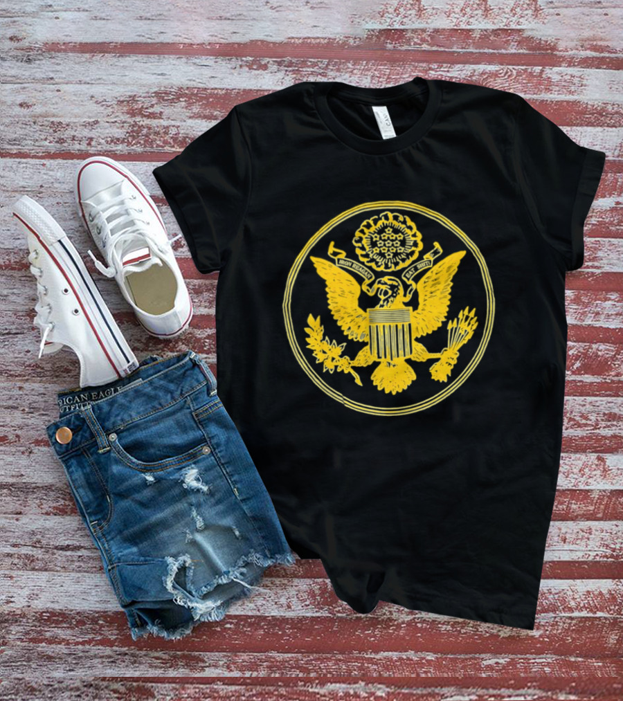 Eagle Iron Reagan Eat Sht Presidential Seal Oval T-Shirt