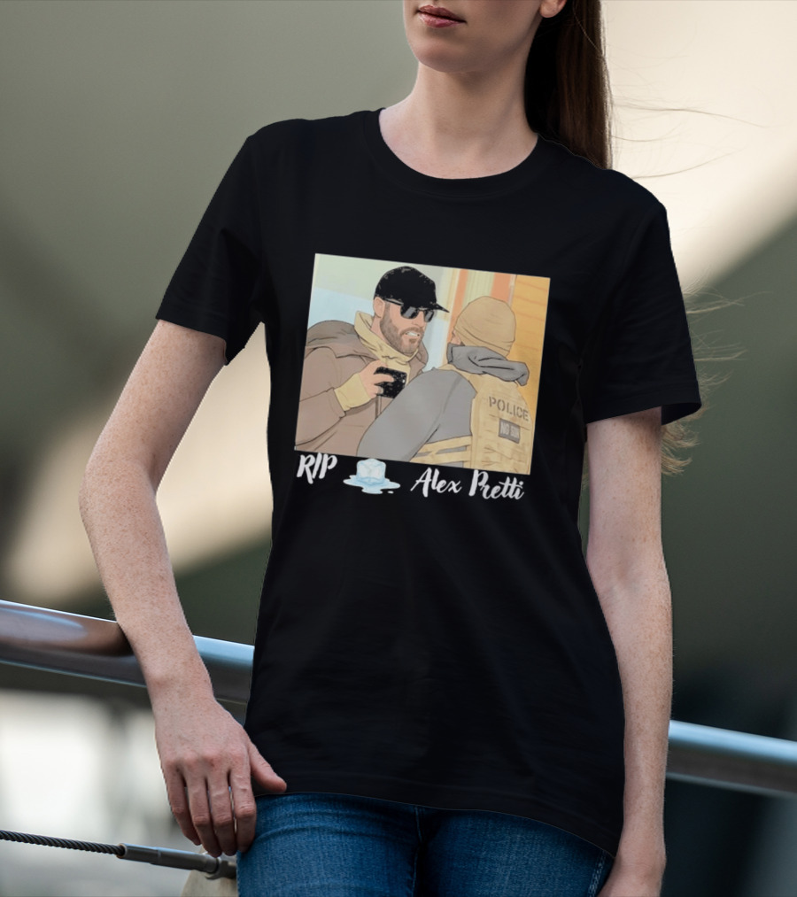 RIP Alex Pretti Melting Ice Justice For Alex Pretti Abolish ICE T-Shirt