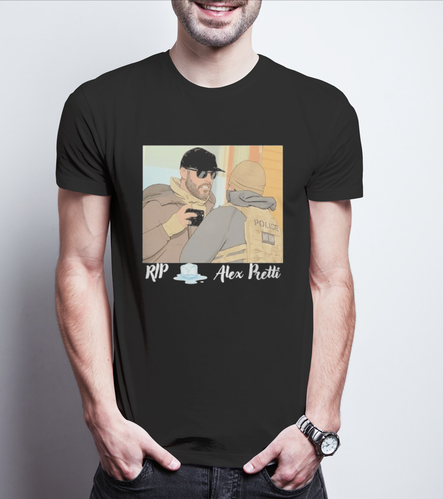 RIP Alex Pretti Melting Ice Justice For Alex Pretti Abolish ICE T-Shirt