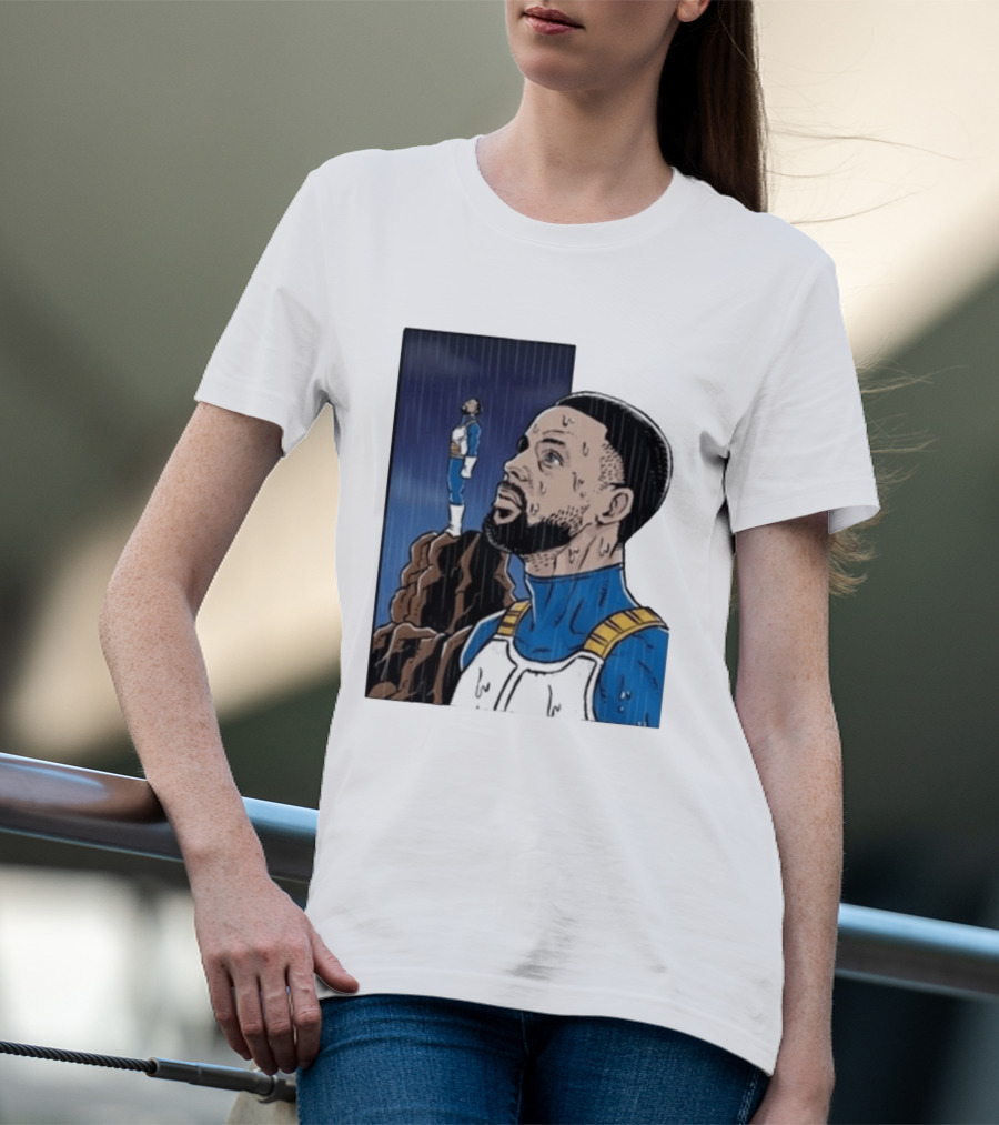 Dragon Ball Z Stephen Curry Vegeta Rainy Day Crossover T-Shirt