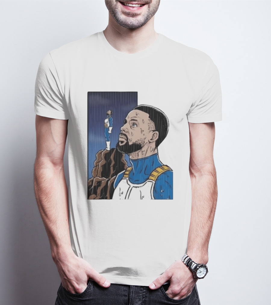Dragon Ball Z Stephen Curry Vegeta Rainy Day Crossover T-Shirt