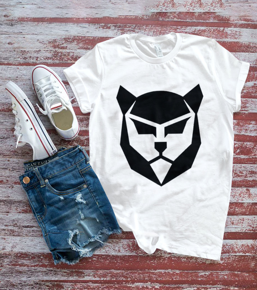 Panther Mask Baseball Geometric T-Shirt