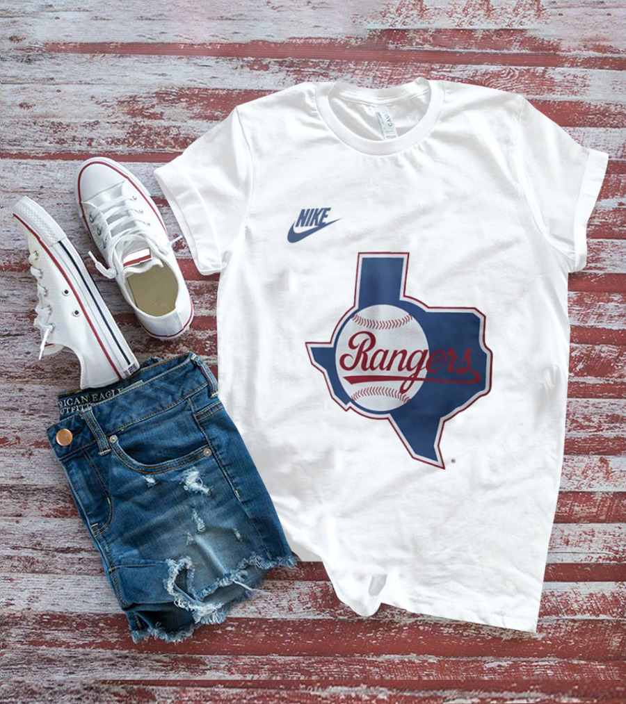 Rangers Baseball Texas Map Iconic Team T-Shirt