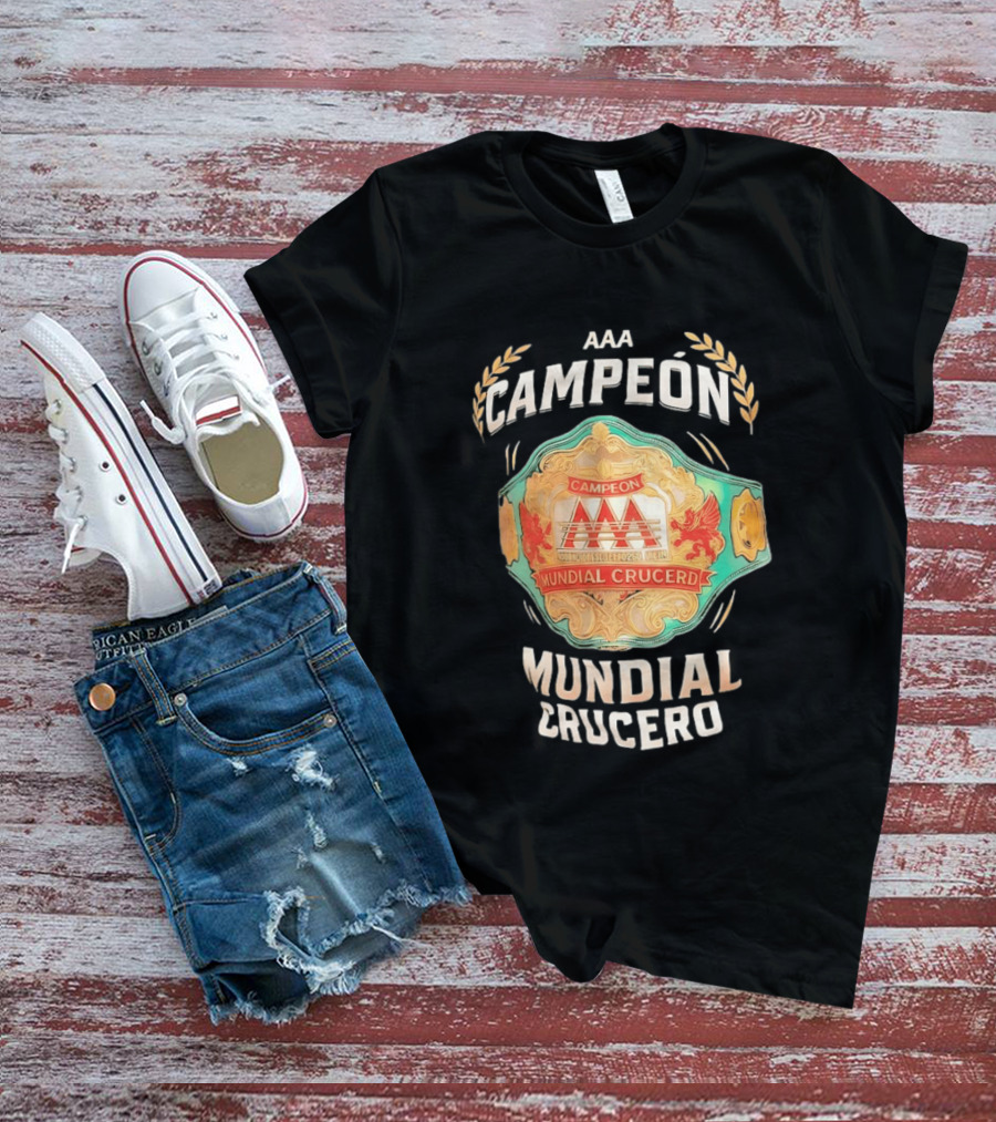 AAA Campeón Mundial Crucero Championship Belt T-Shirt