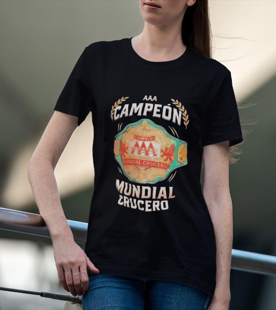 AAA Campeón Mundial Crucero Championship Belt T-Shirt