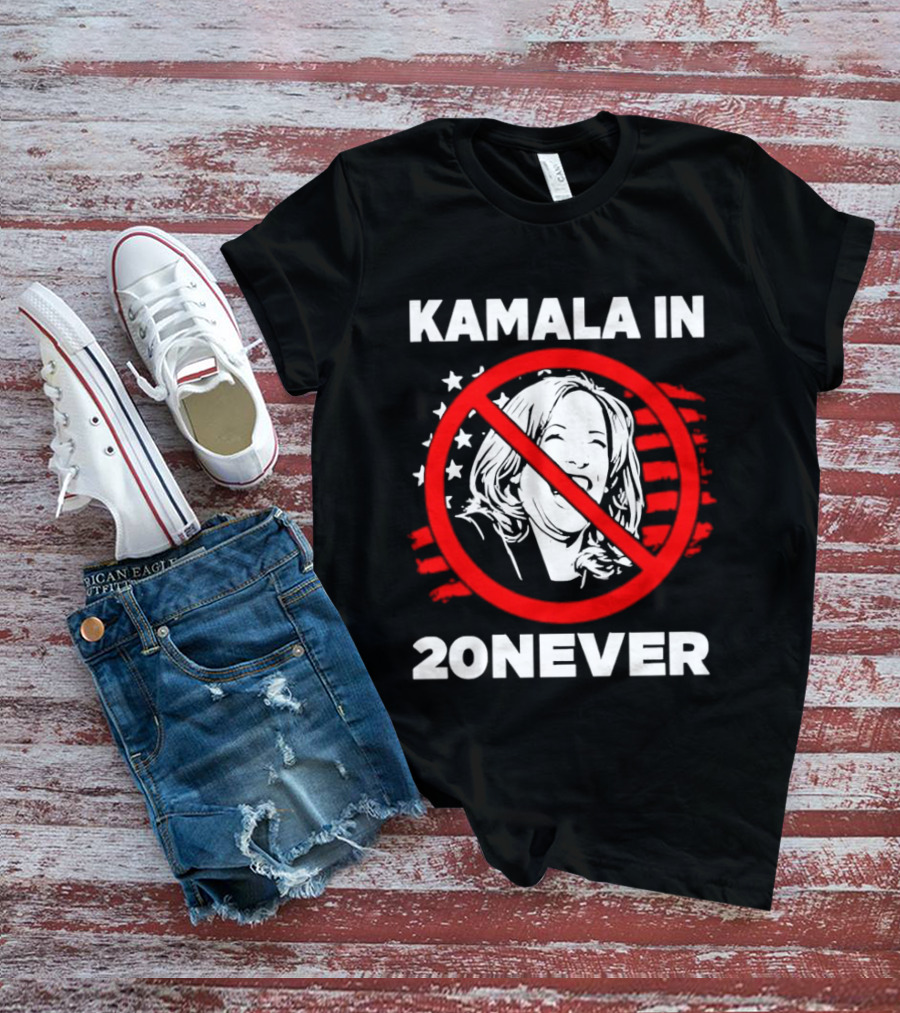 Kamala In 20never Political Statement With Prohibition Sign And Stars T-Shirt