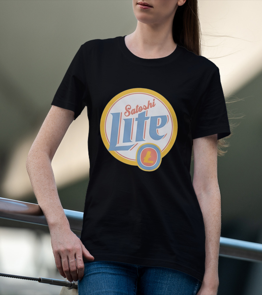 Satoshi Lite Cryptocurrency Logo Style With Litecoin T-Shirt