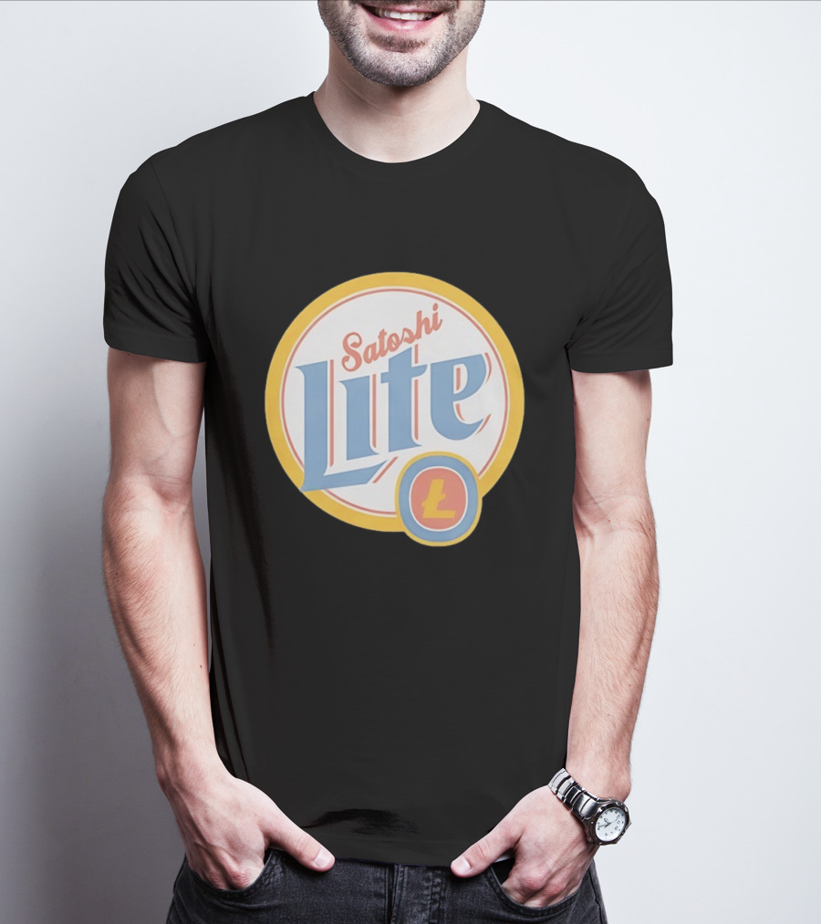 Satoshi Lite Cryptocurrency Logo Style With Litecoin T-Shirt
