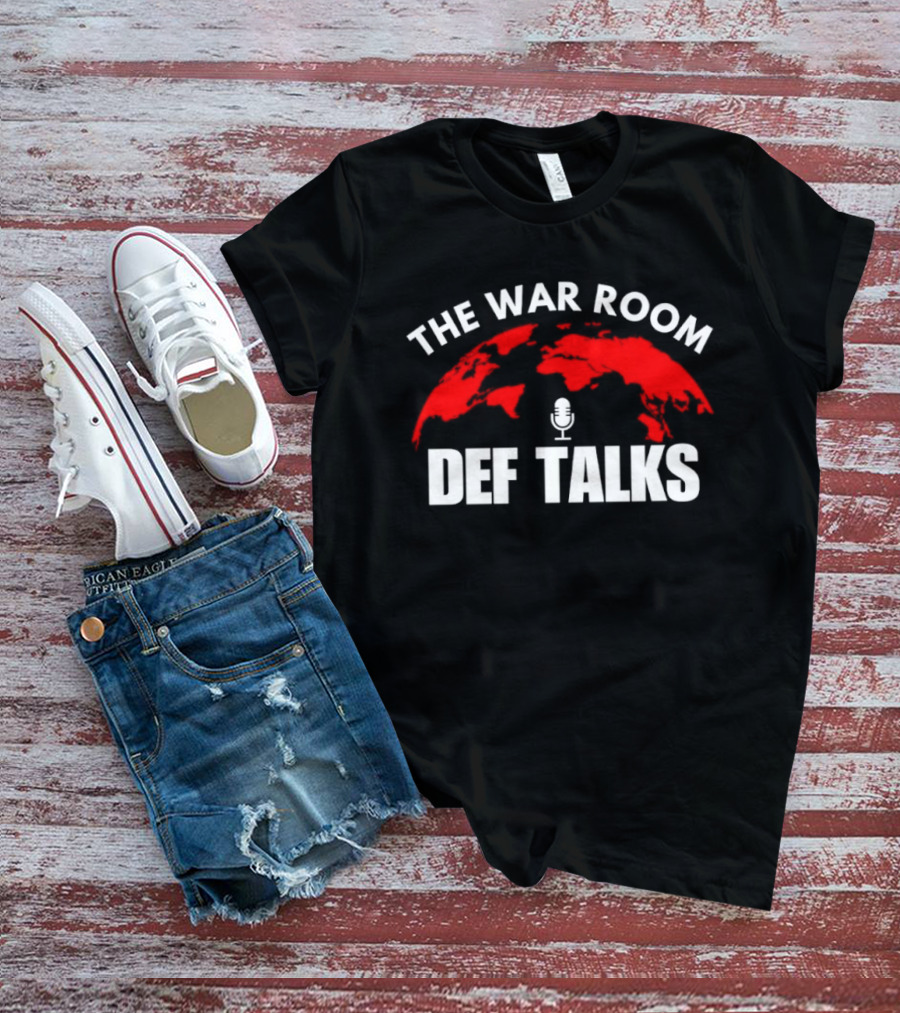 The War Room Def Talks Red World Map Microphone T-Shirt