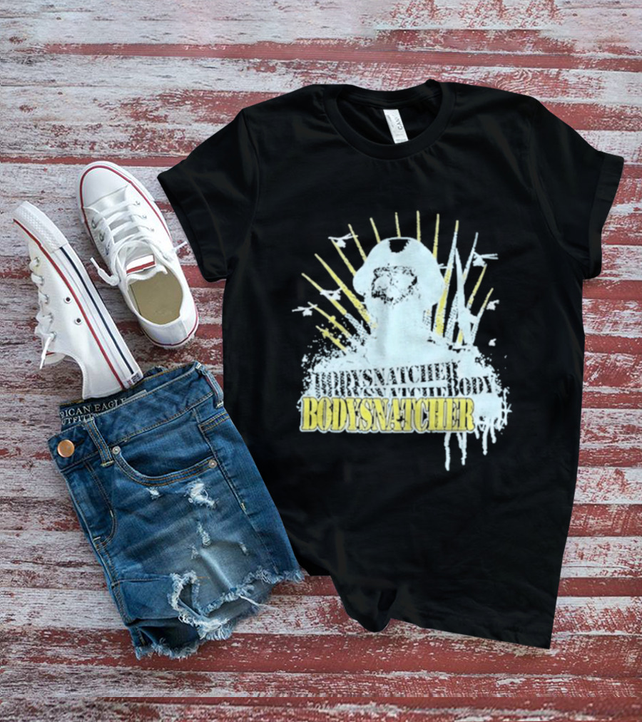 Bodysnatcher Helicopter Pilot Silhouette Sunburst T-Shirt