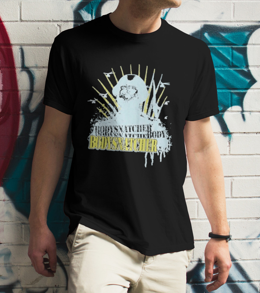Bodysnatcher Helicopter Pilot Silhouette Sunburst T-Shirt