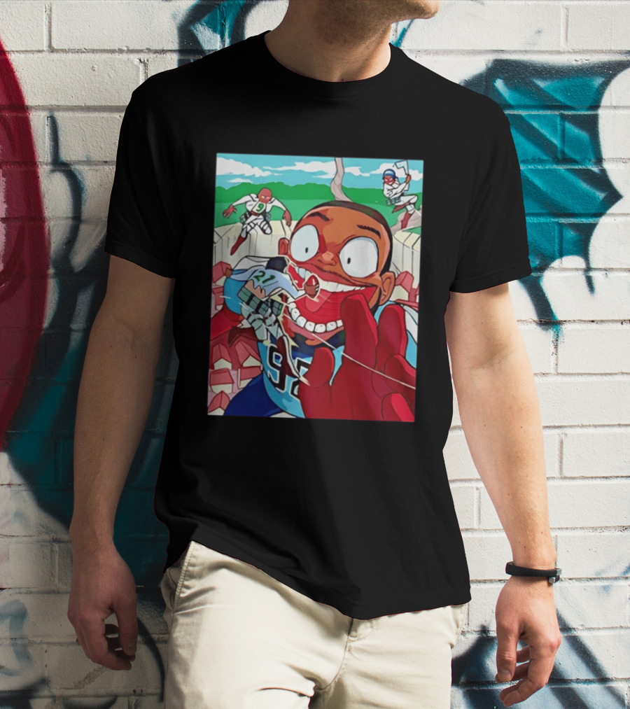 David Wyman 92 Seattle Seahawks Anime Crossover Characters Vibrant Action T-Shirt