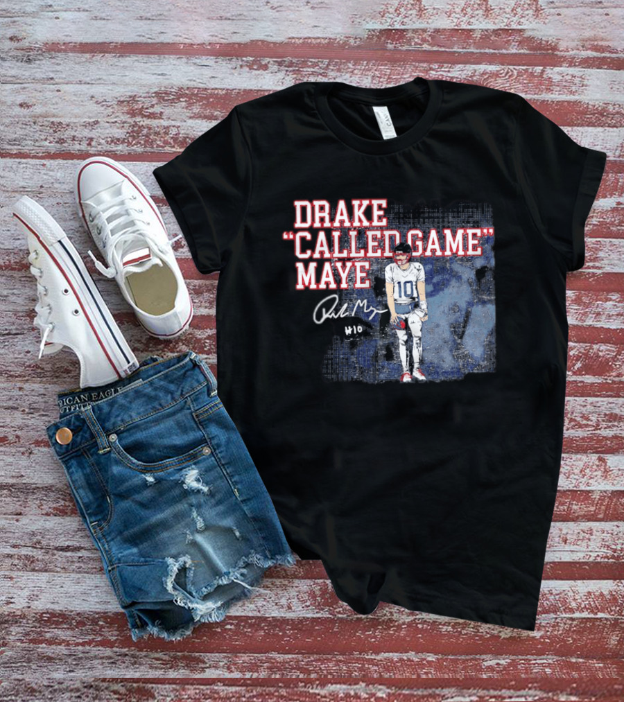 Drake "Called Game" Maye #10 New England Patriots Football T-Shirt