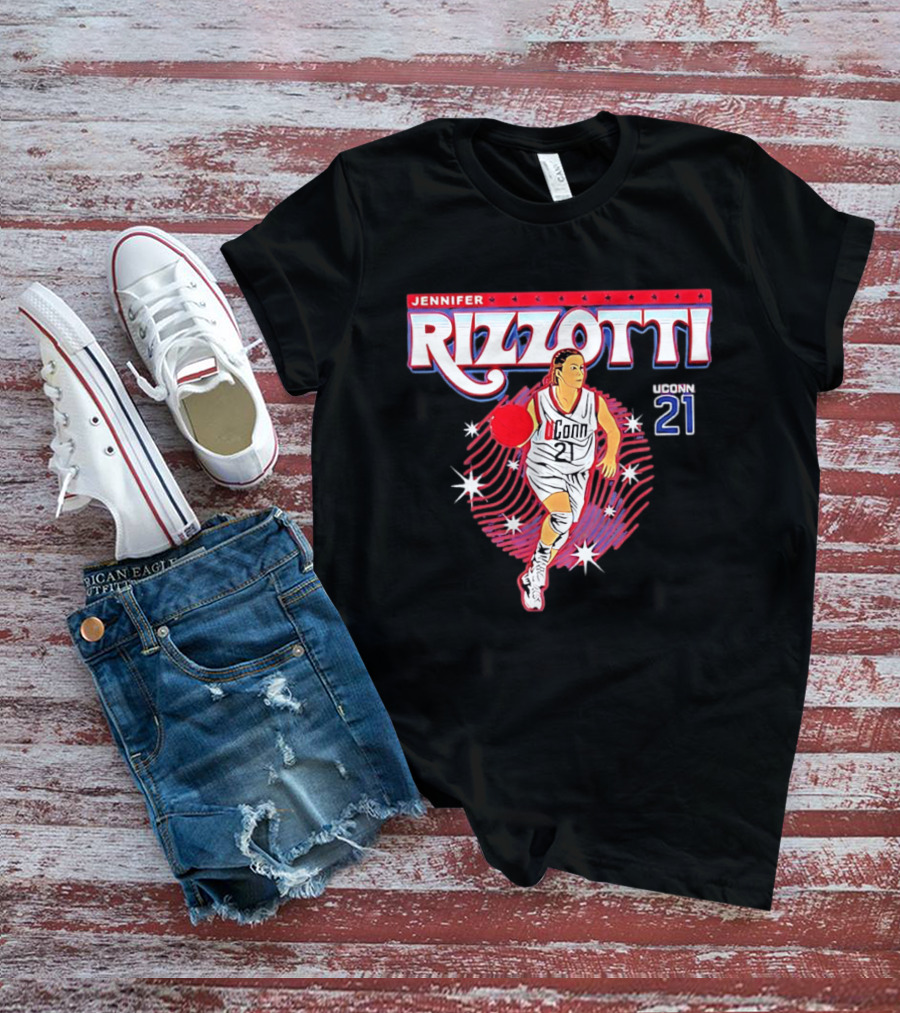 Jennifer Rizzotti UConn 21 Huskies Basketball Legends Player T-Shirt