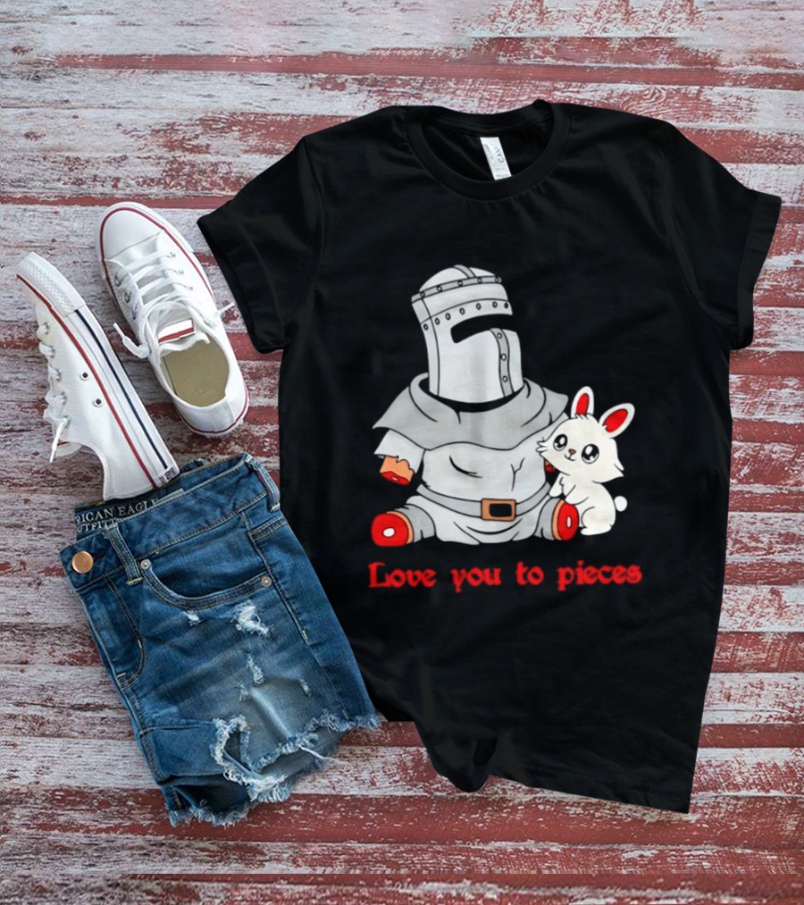 Knight With Amputated Limbs And Bunny Love You To Pieces T-Shirt