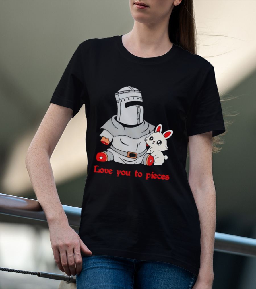 Knight With Amputated Limbs And Bunny Love You To Pieces T-Shirt