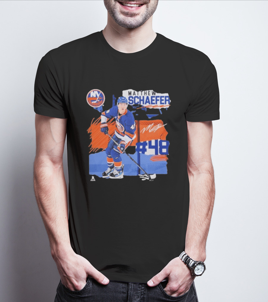 New York Islanders Matthew Schaefer 48 Fresh Ice T-Shirt