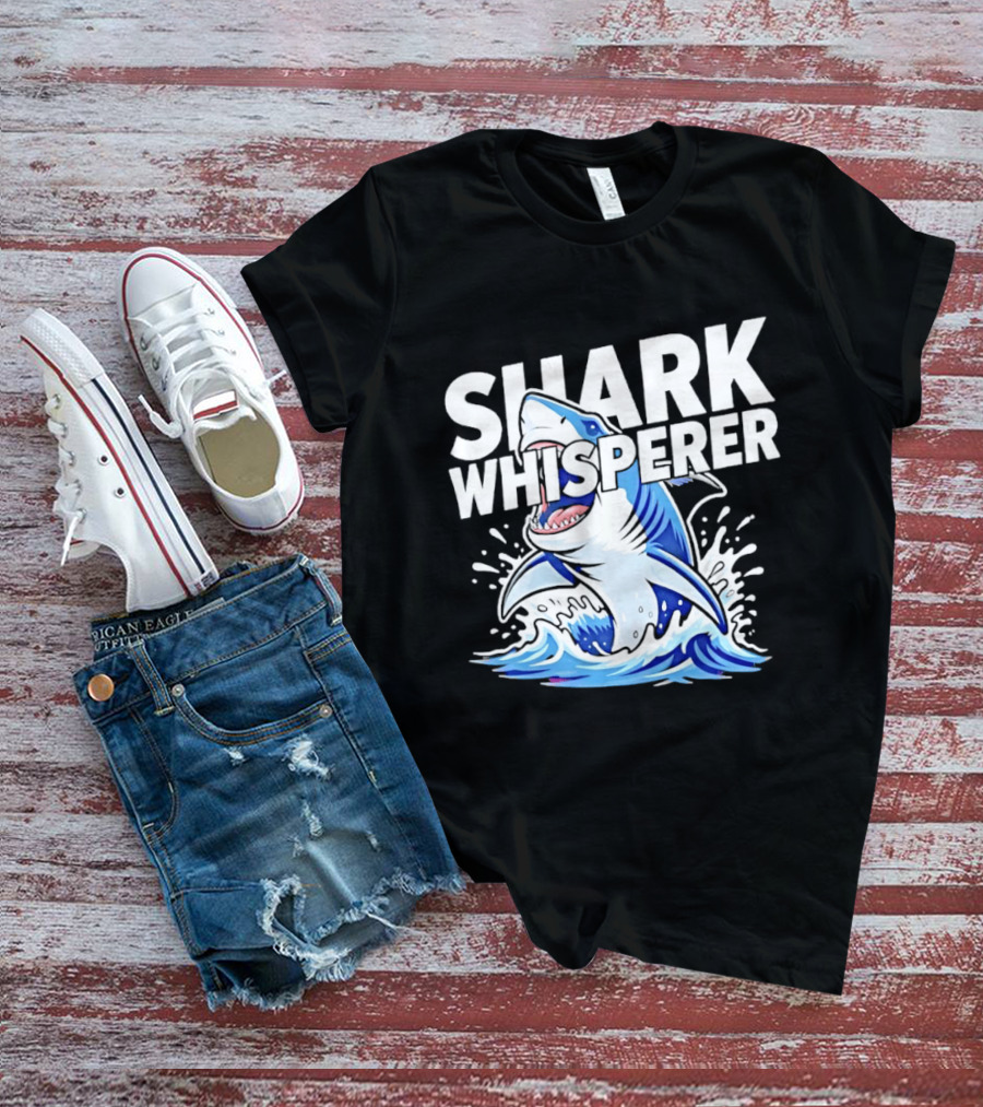 Shark Whisperer Great White Ocean Splash T-Shirt