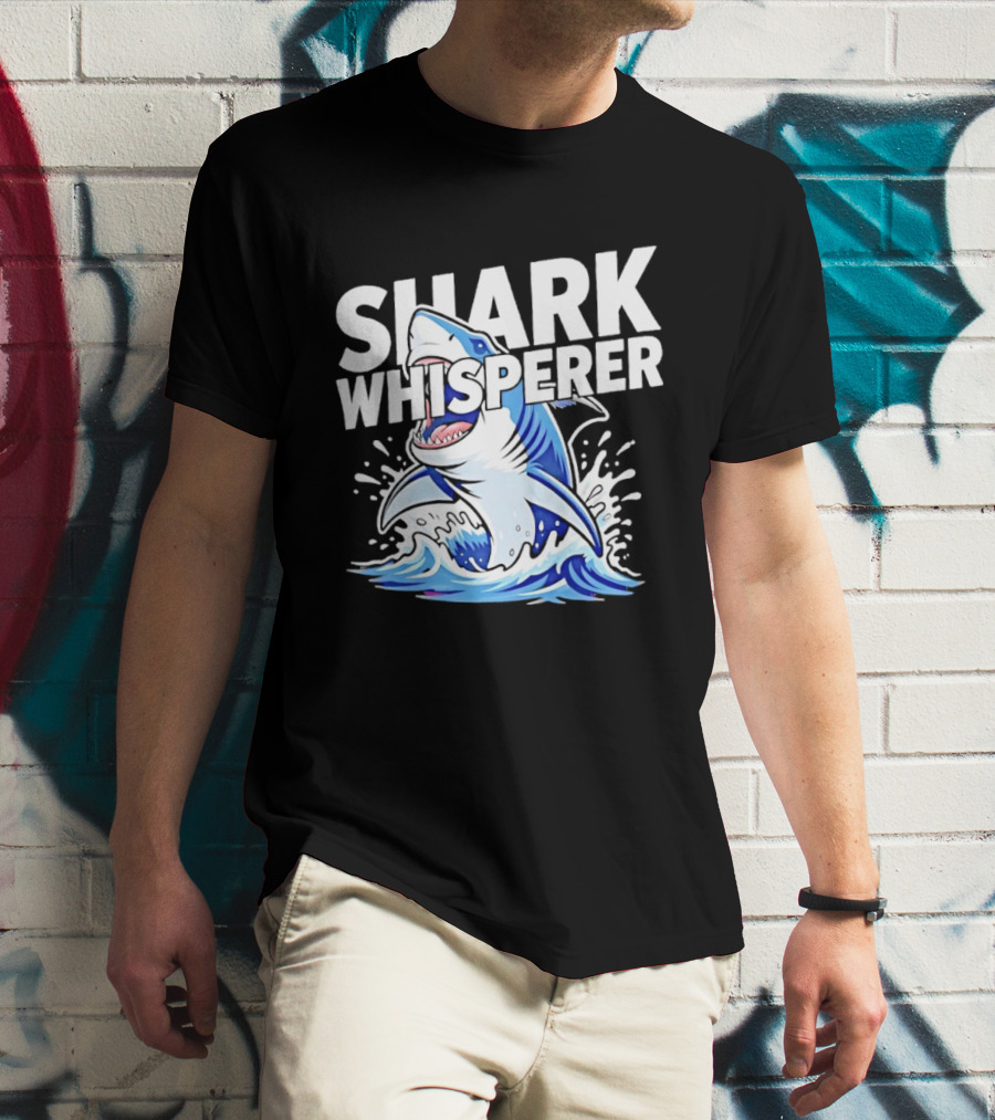 Shark Whisperer Great White Ocean Splash T-Shirt