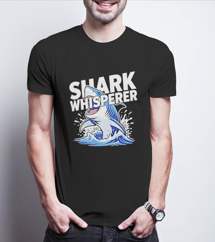 Shark Whisperer Great White Ocean Splash T-Shirt