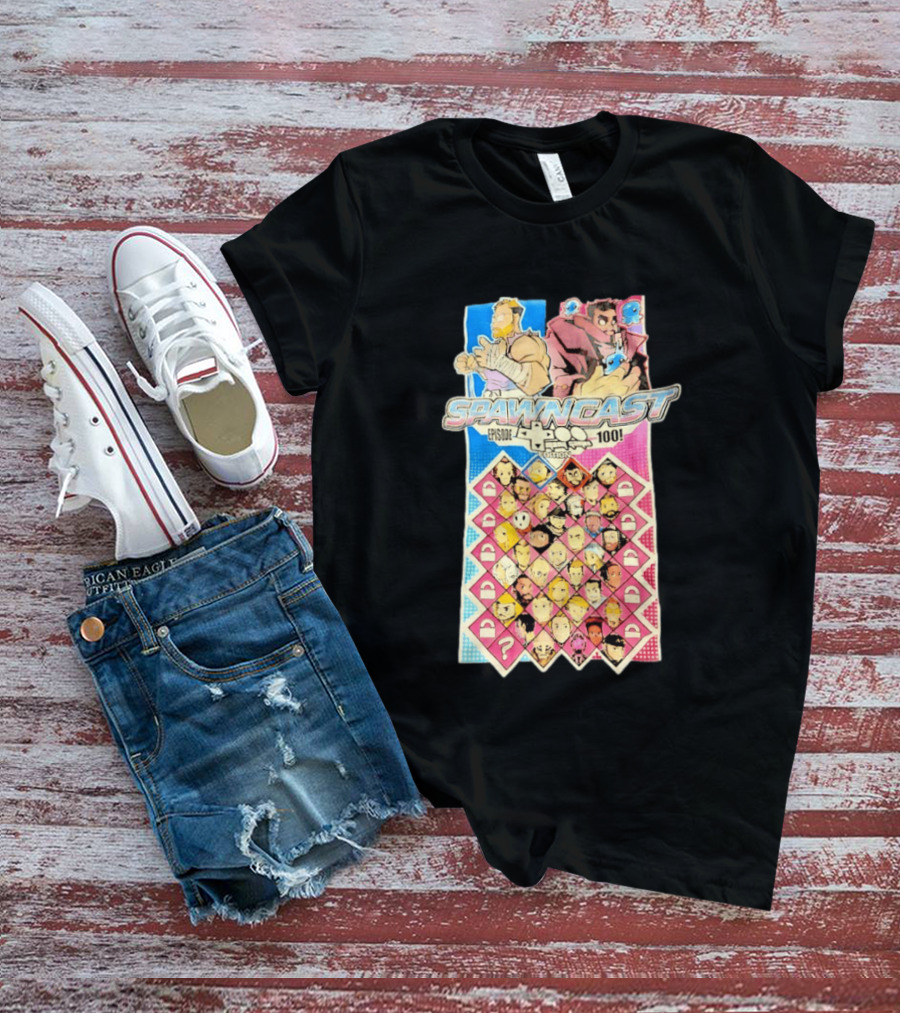 Spawncast Episode 100 Many Games Characters Edition T-Shirt