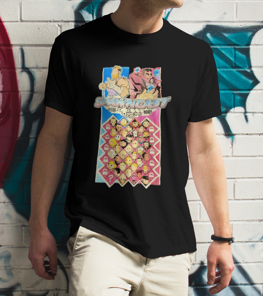 Spawncast Episode 100 Many Games Characters Edition T-Shirt